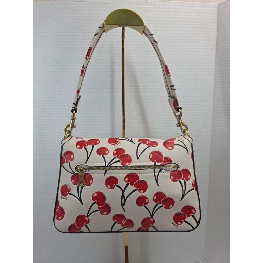 Coach Cherry Print Pillow Tabby Shoulder Bag 26 White Red CA110 - Picture 2 of 10